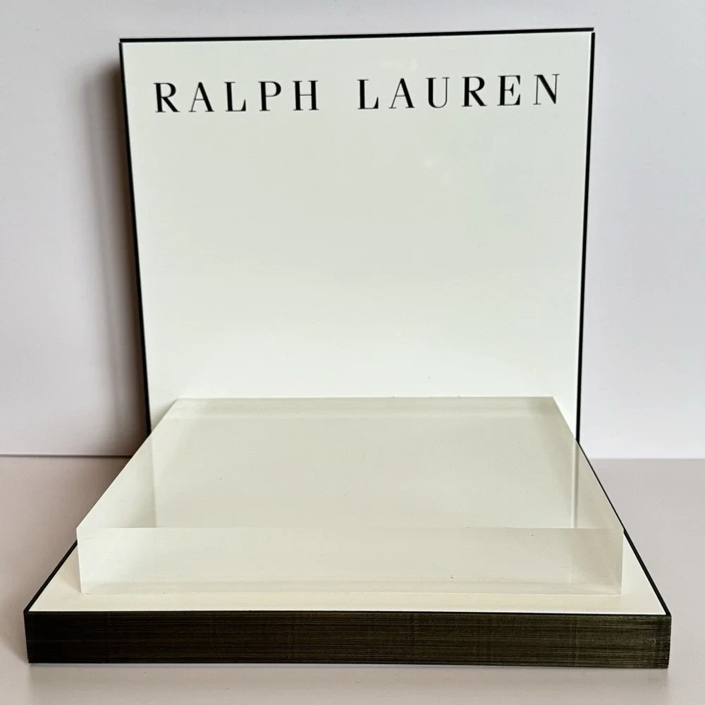 Ralph Lauren Double Sided Eyewear Display Stand Acrylic Retail Fixture Italy